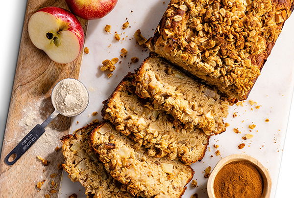 Apple Streusel Protein Pancake Bread